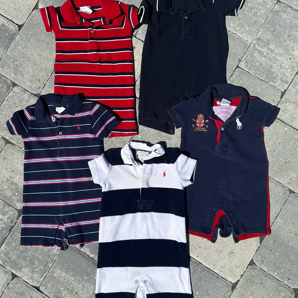 Ralph Lauren Baby Polo Romper Set